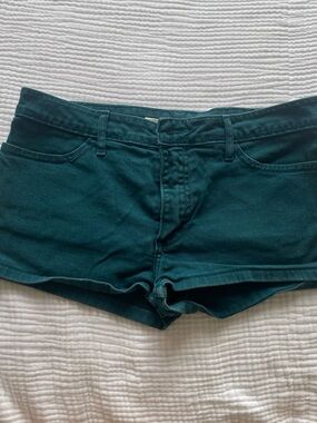 American Apparel Dark Teal Women's Denim Shorts